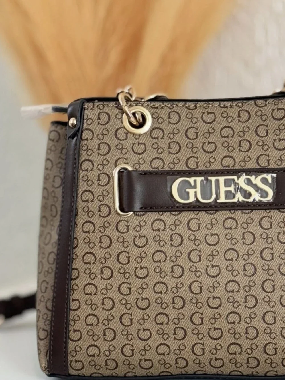 Guess satchel brown